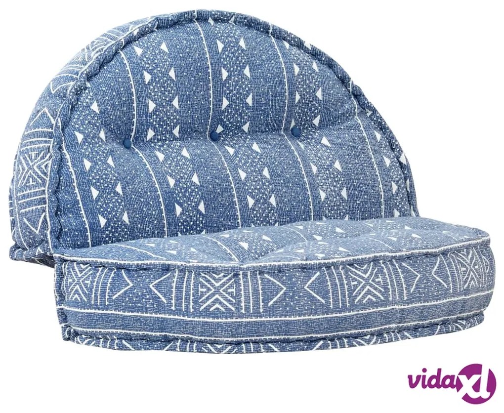 vidaXL Pouf 100x20 cm in Tessuto Indaco