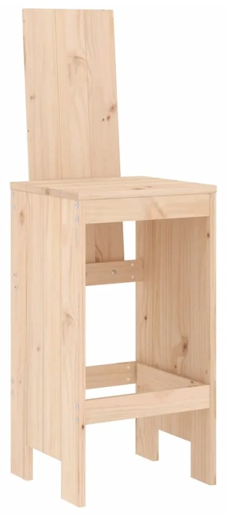 Sgabelli da bar 2 pz 40x42x120 cm in legno massello di pino