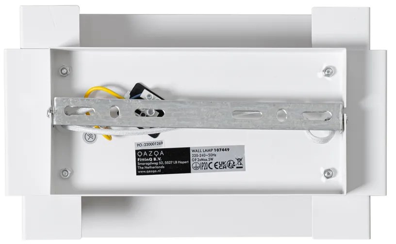 Applique da parete industriale bianca 2 luci - Coen