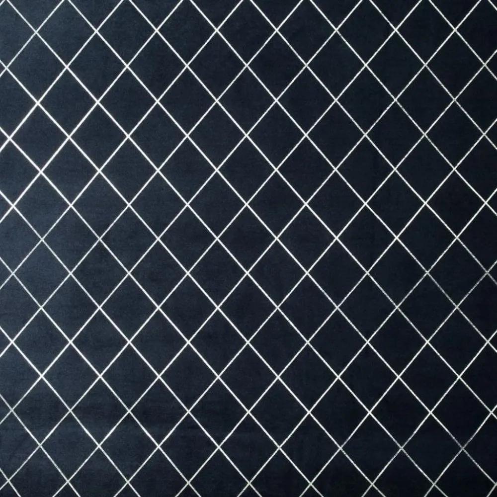 Tenda blu scuro per cerchi con motivo geometrico 140 x 250 cm