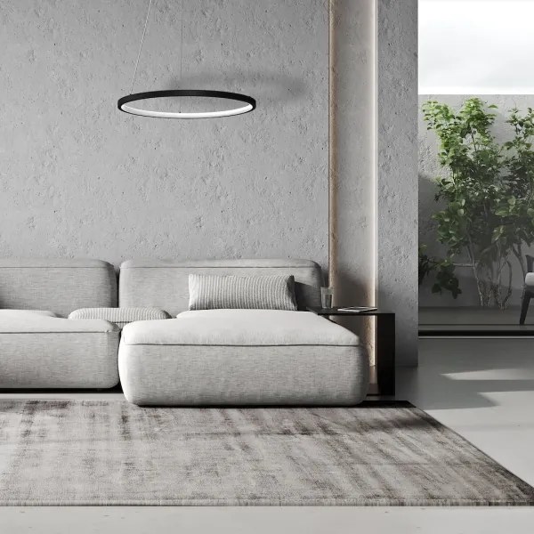 Lampadario LED a sospensione con filo HOOP LED/27W/230V diametro 50 cm 4000K nero
