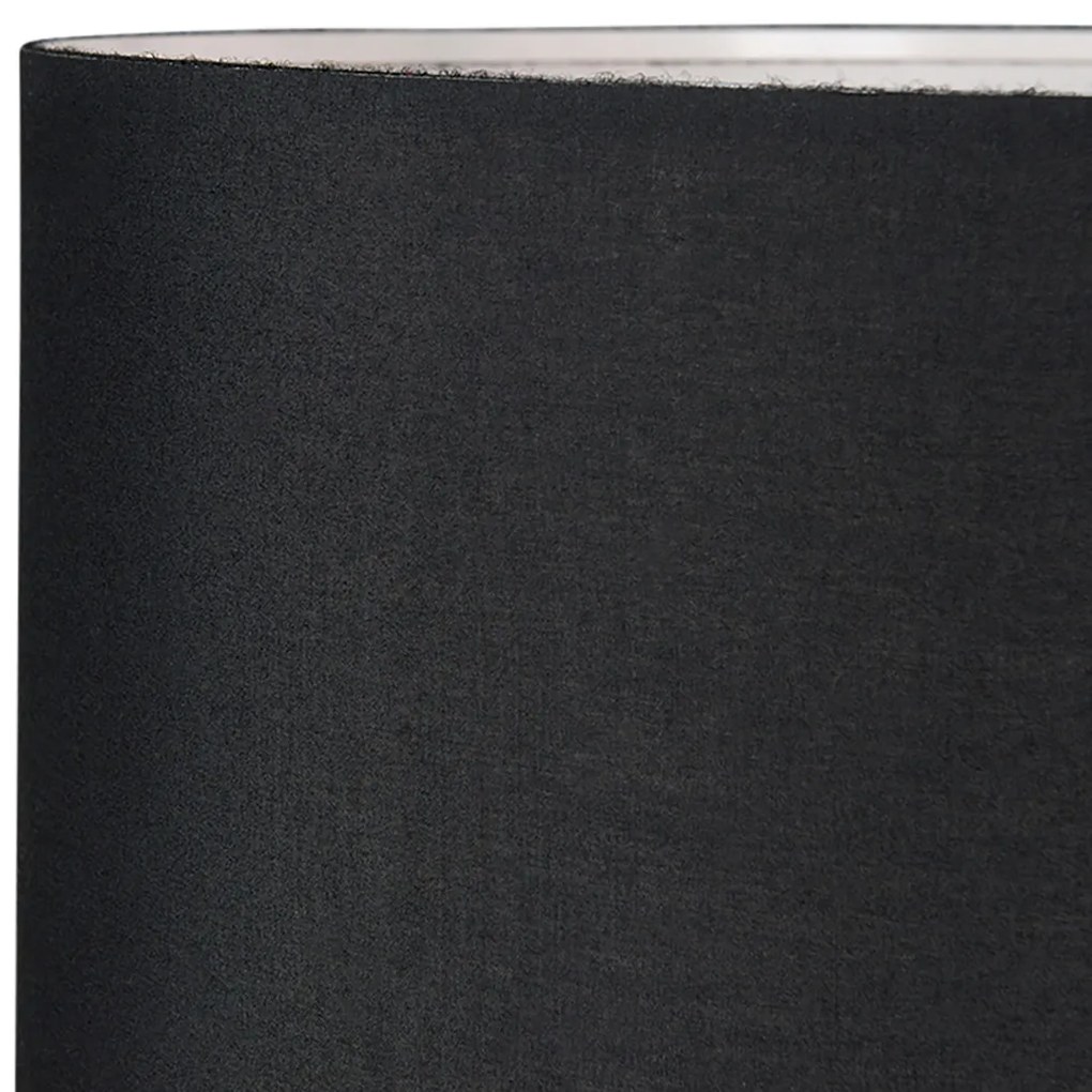 Lampada da terra intelligente nera con paralume nero incl. Wifi A60 - Ilse