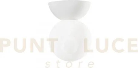 Plafoniera kiss sgerica bianca 1 luce attacco g9 10x14cm in gesso e...