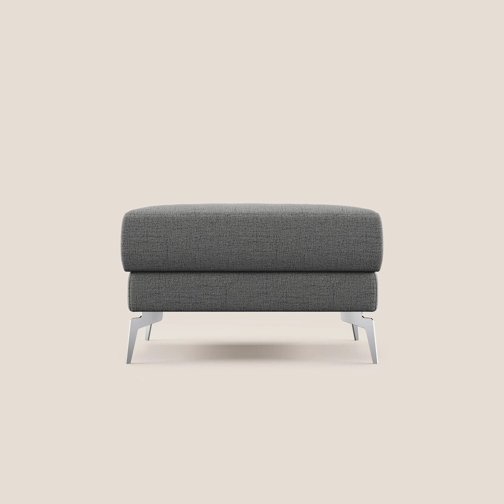 Star Pouf con piedini alti in tessuto impermeabile fiammato T03 grigio