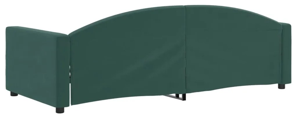 Letto da giorno verde scuro 90x200 cm in velluto