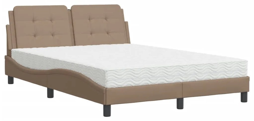 Letto con materasso cappuccino 140x190cm similpelle