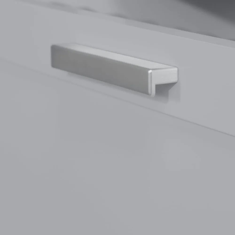 Cassettiera per bambini grigia con fasciatoio 87x100x75 cm Hamburg – Roba