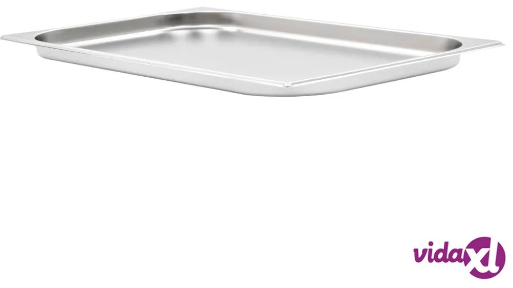 vidaXL Contenitori Gastronorm 4 pz GN 1/1 20 mm in Acciaio Inox
