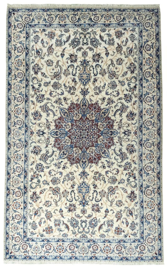 Nain Tappeto persiano 330x210 Beige (Iran) Annodato A Mano