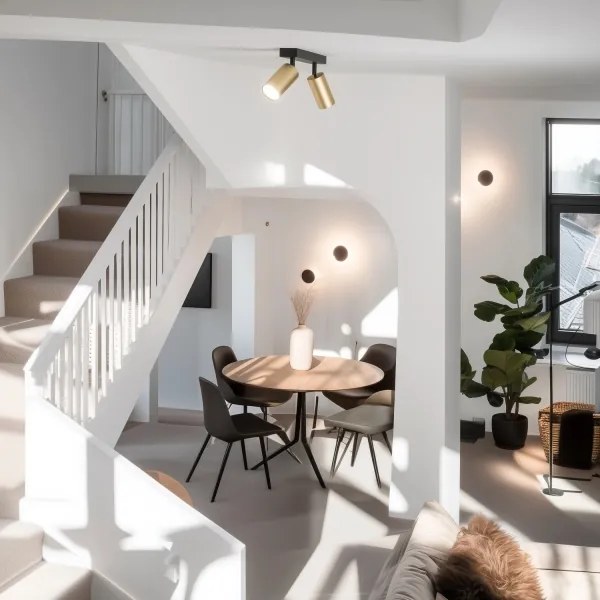 Brilagi - Faretto dimmerabile a LED RGBW SELE GOLDEN 2xGU10/4,8W/230V nero/oro