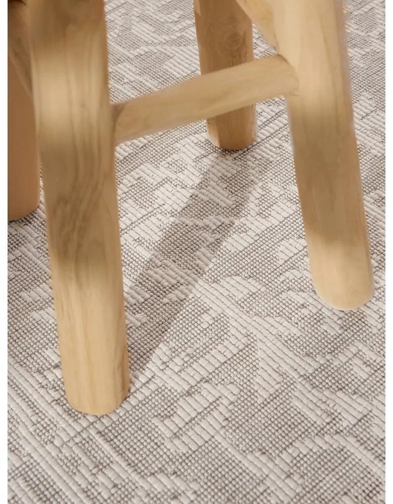 Tappeto da interno/esterno rotondo grigio/avorio ø 160 cm Duet Kona – NORTHRUGS