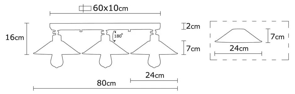 Lampada da soffitto color bronzo con paralume in metallo ø 24 cm Berceste - Opviq lights