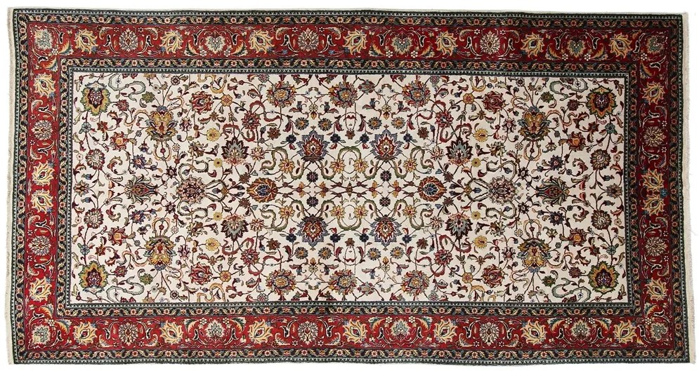 Tabriz Tappeto persiano 200 x 370 Rosa (Iran) Annodato A Mano