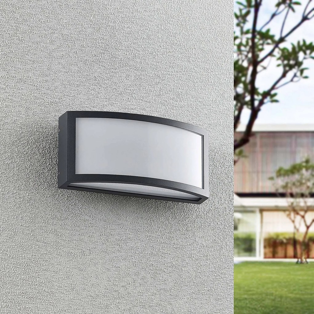 Applique da esterni a LED Jakari Lindby, Nero, Alluminio, Moderno, Applique LED da esterni