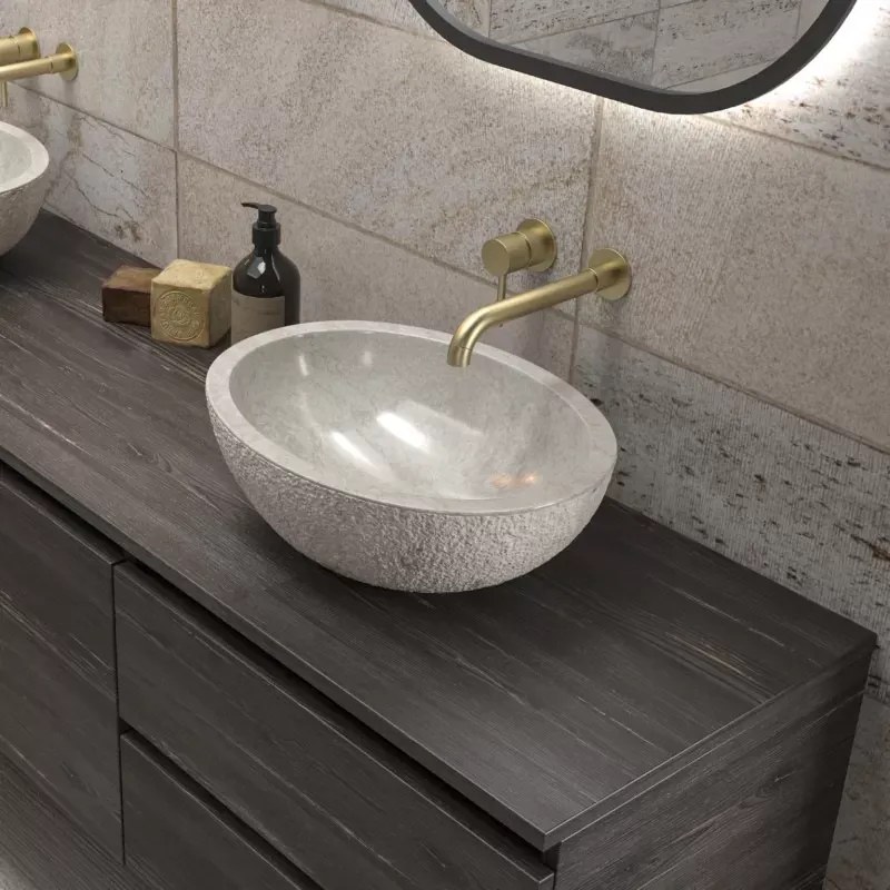 Mobile bagno a terra 180 cm con 5 cassetti SP-180P5 - KAMALU