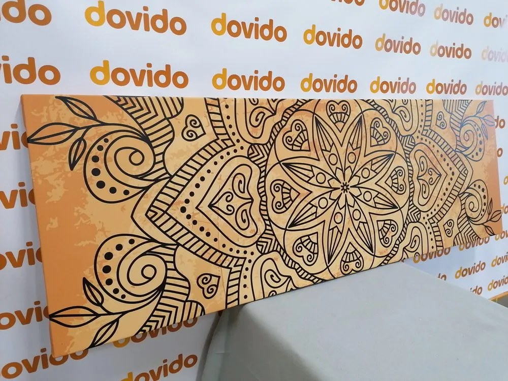 Quadro su tela – Mandala con tocco antico