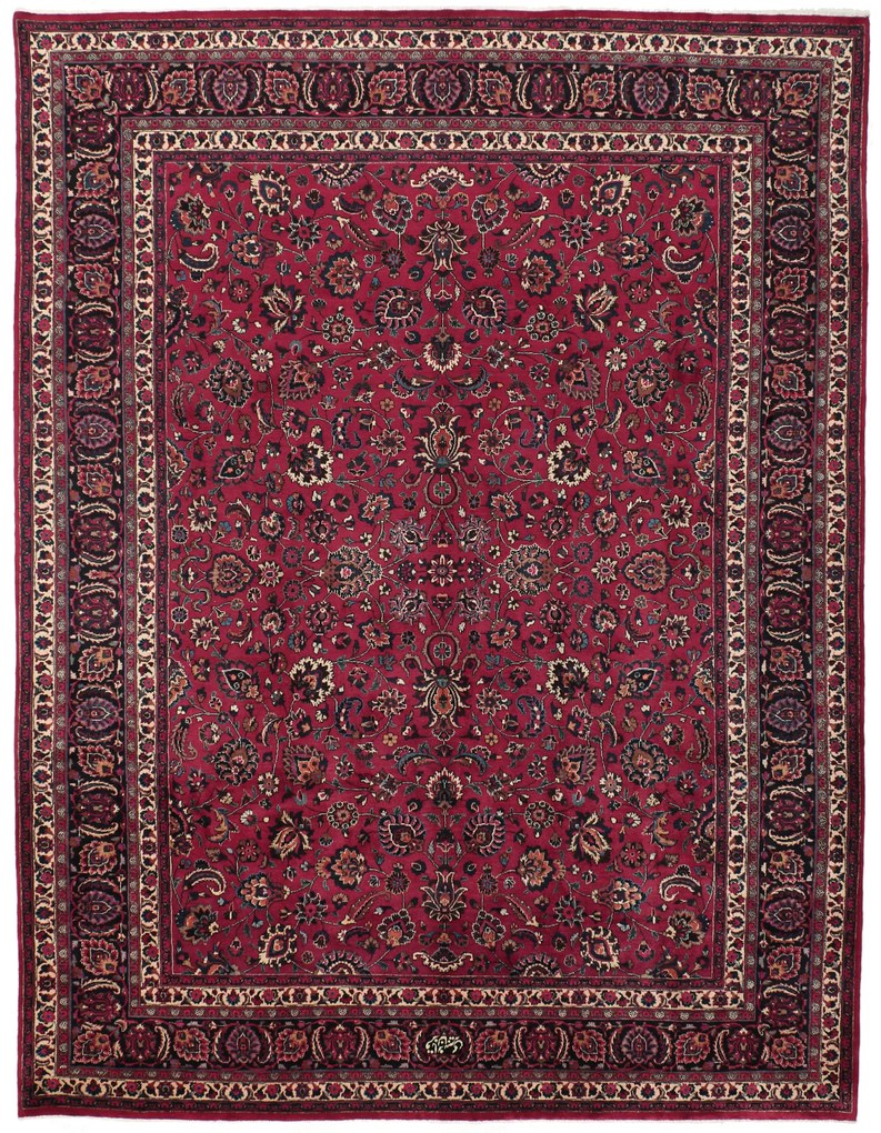 Mashad Tappeto 380 x 300 (Iran) Annodato A Mano