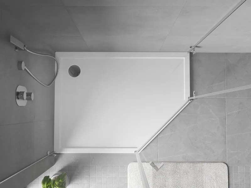 Mexen Flow piatto doccia pentagonale slim sinistro 100 x 90 cm, bianco lucido - 46P109010L