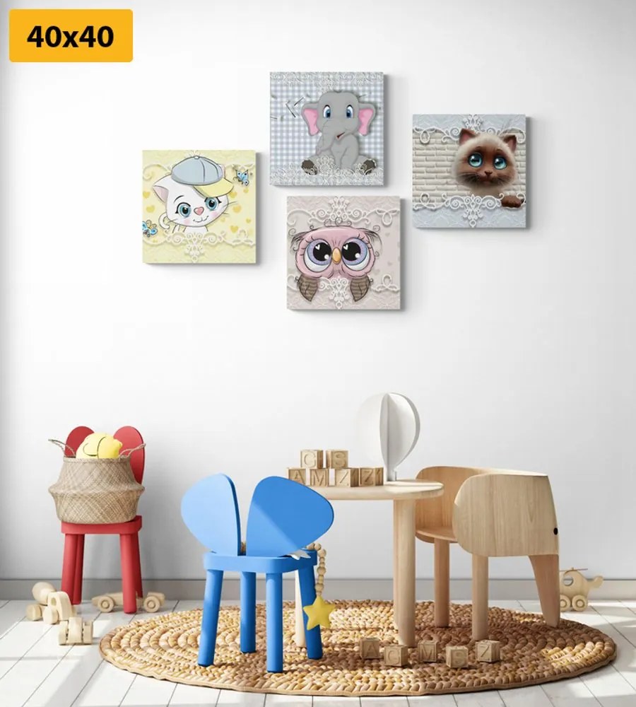 Set di quadri – Animali in versione per bambini