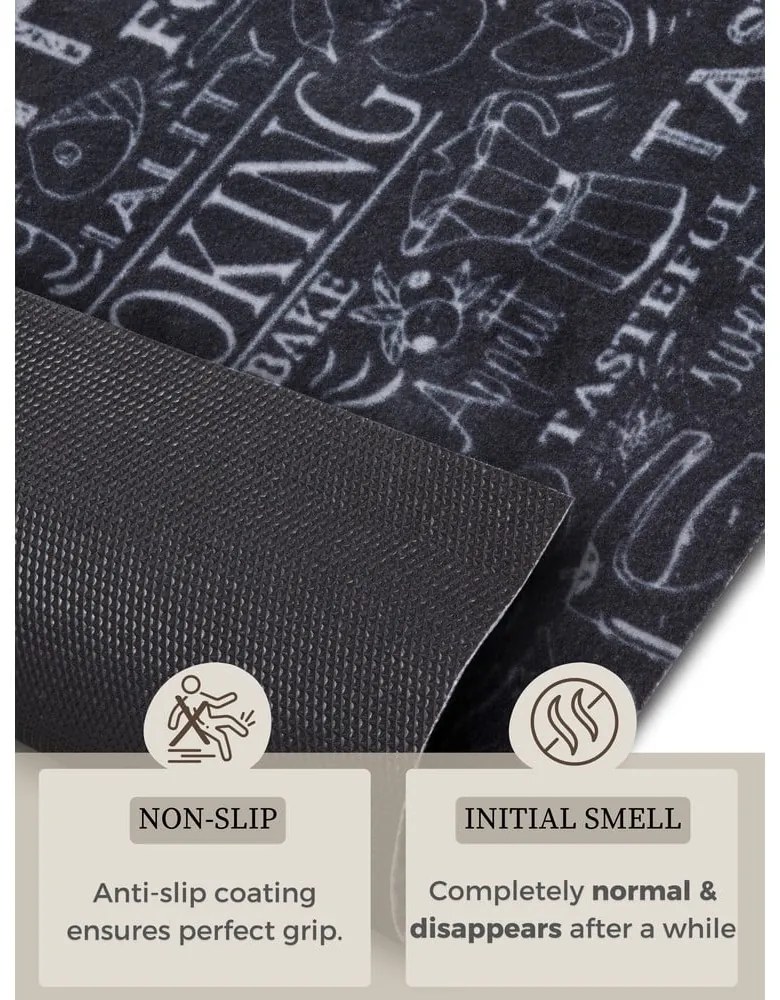 Tappeto nero 50x150 cm Wild Kitchen Board - Hanse Home