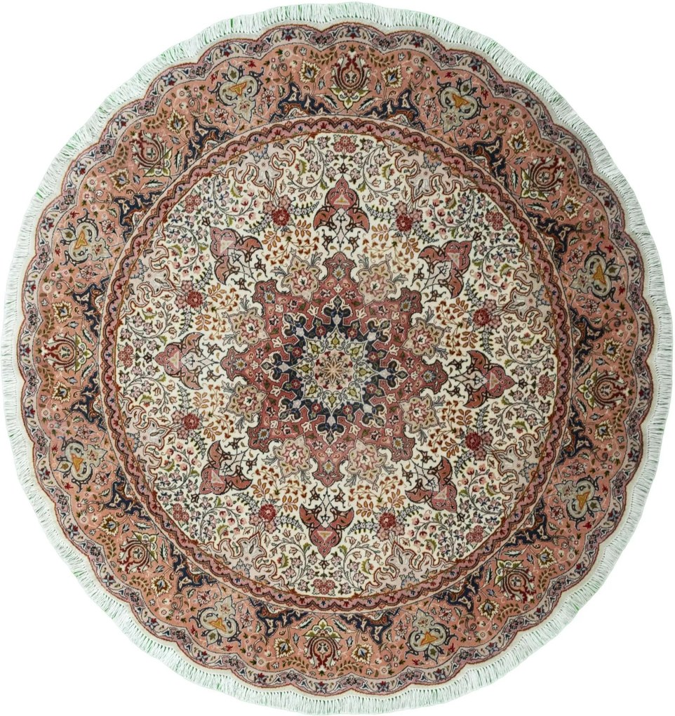 Tabriz Tappeto persiano 150 x 160 Beige (Iran) Annodato A Mano