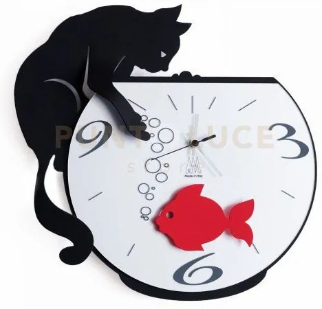 Orologio a pendolo moderno tommy and fish nero