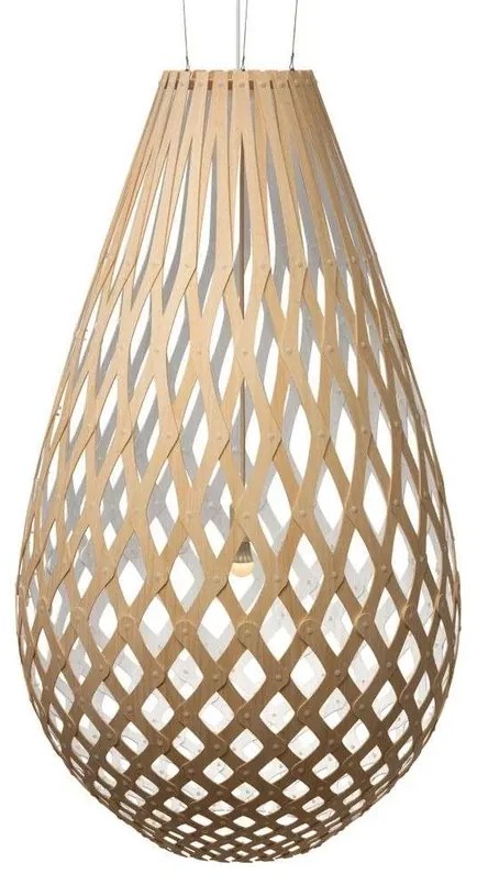 Koura Lampada a Sospensione H160 Bianco 1 Lato - David Trubridge