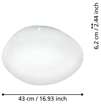 Eglo 900128 - Plafoniera LED RGBW dimmerabile SILERAS-Z LED/21,6W/230V