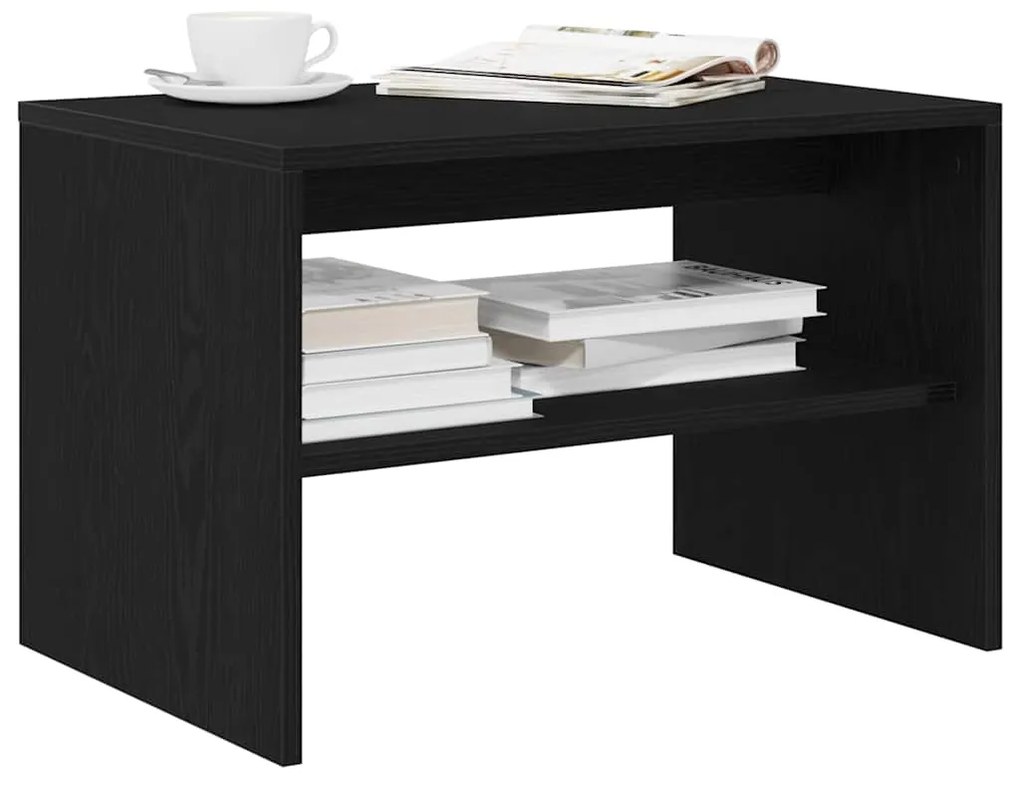 Mobile Porta Tv Rovere Nero 60x40x40 Cm İn Legno Multistrato /