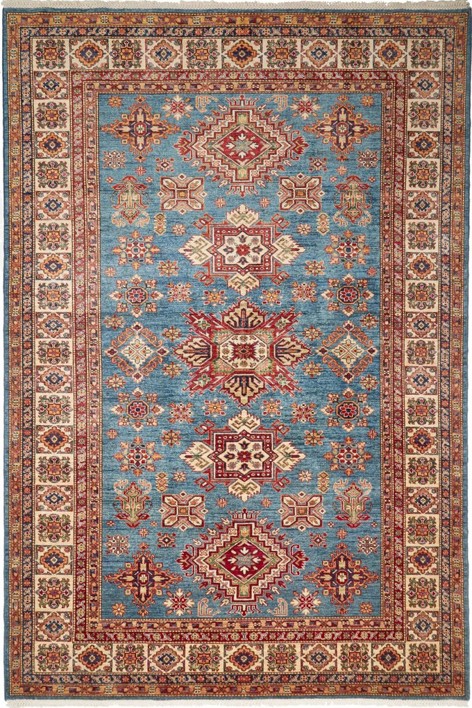 Kazak Tappeto 310x220 Blu (Pakistan) Annodato A Mano