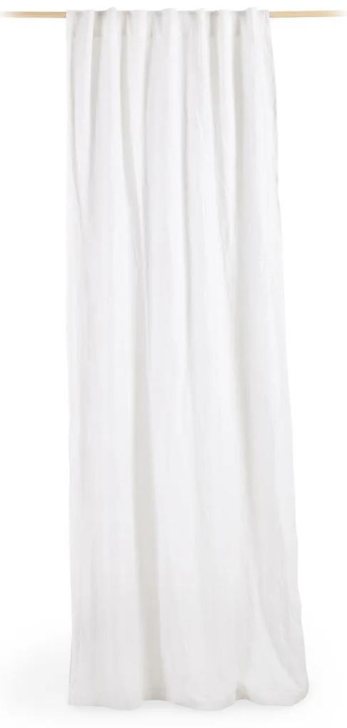 Kave Home - Tenda Marja in cotone e lino bianca 140 x 270 cm
