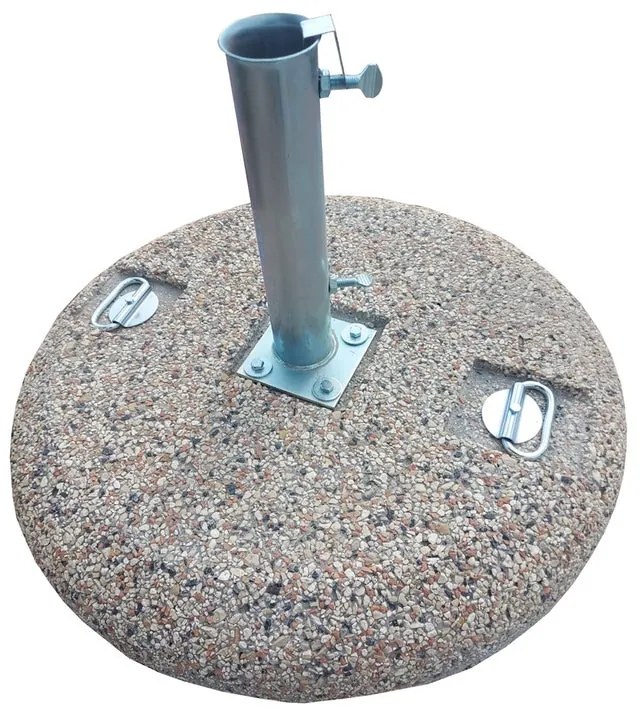 Base per ombrellone riempibile in cemento bianco Platino L 50 x P 50 x H 27 cm confezione da4 pezzi