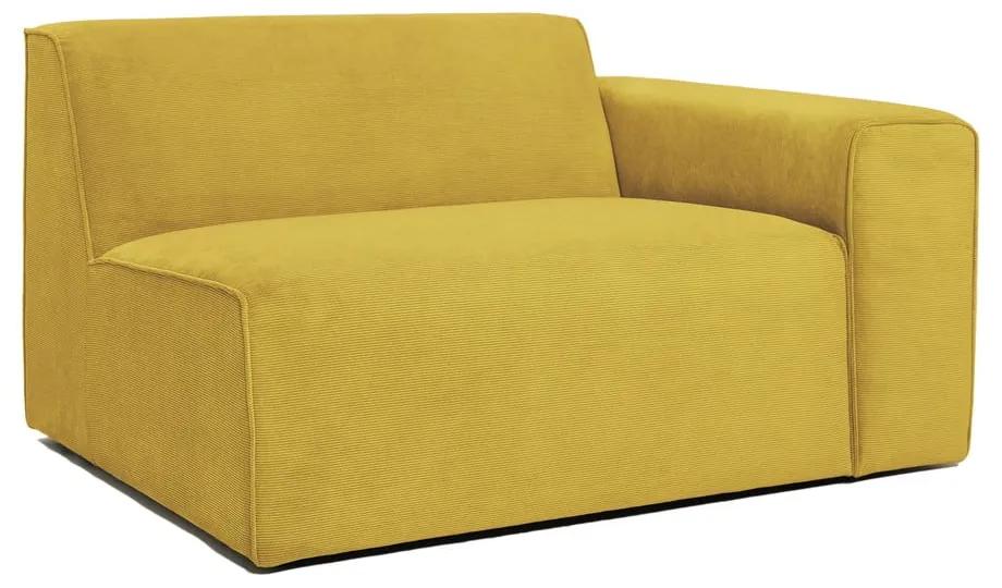 Modulo divano in velluto a coste giallo (angolo destro) Sting - Scandic