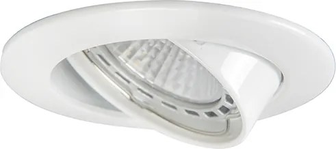 Set di 6 faretti da incasso moderni bianchi orientabili GU10 50mm - Edu