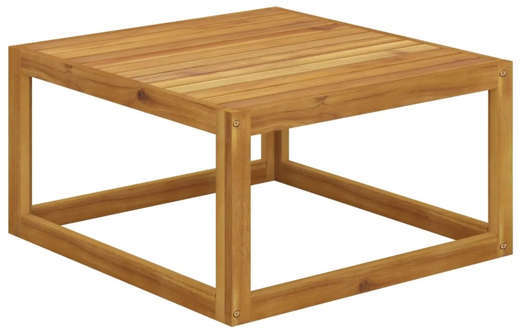 Set Divani da Giardino 3 pz con Cuscini Crema in Legno Acacia