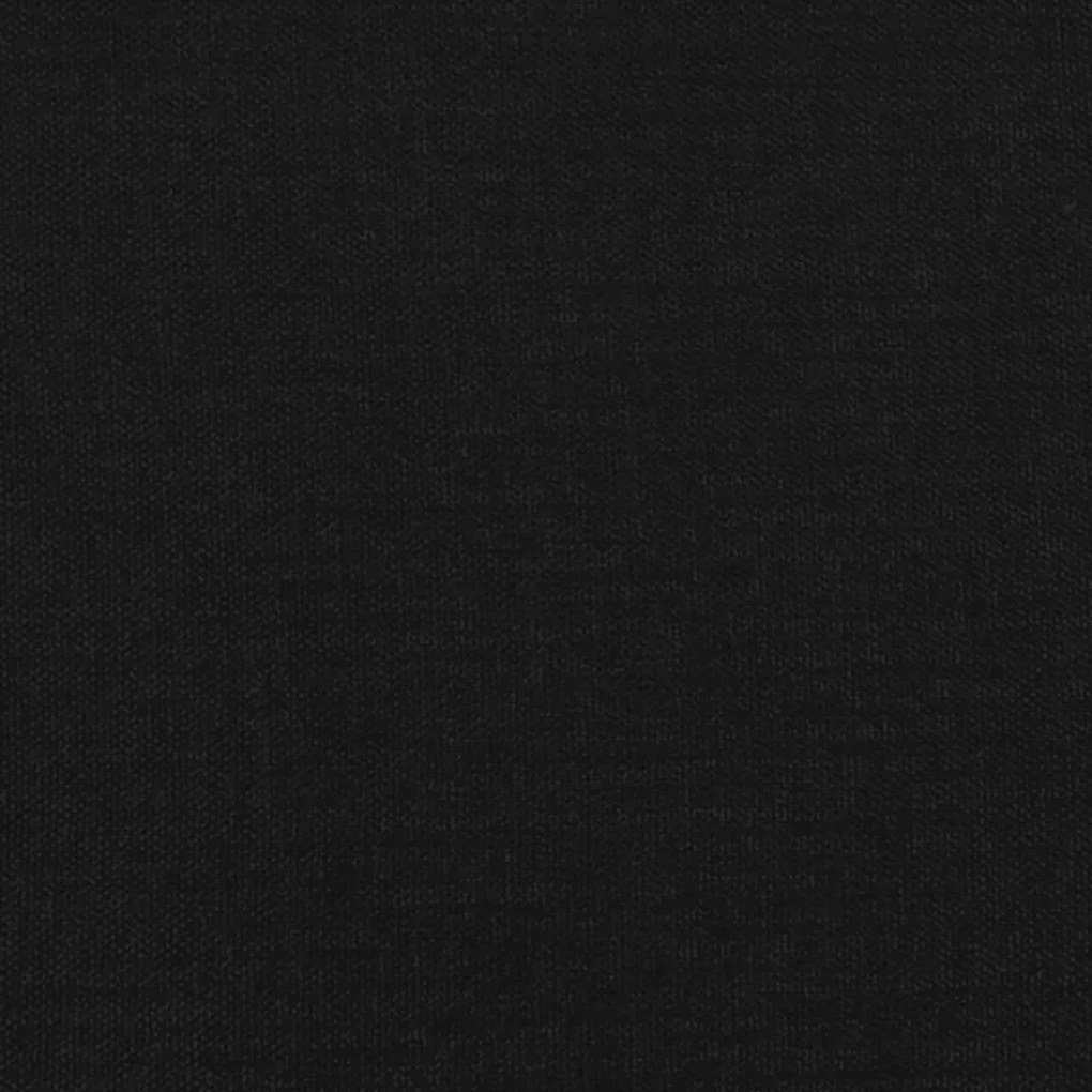 Giroletto con Testiera Nero 200x200 cm in Tessuto