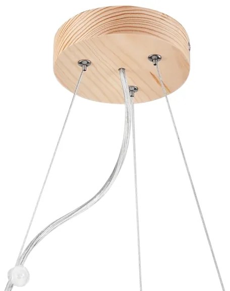 Lampadario a cavo NATURAL 3xE27/60W/230V Ø47 cm pino
