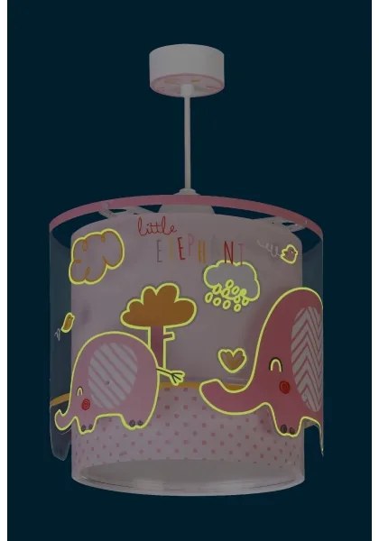 Dalber 61332S - Lampadario per bambini LITTLE ELEPHANT 1xE27/60W/230V
