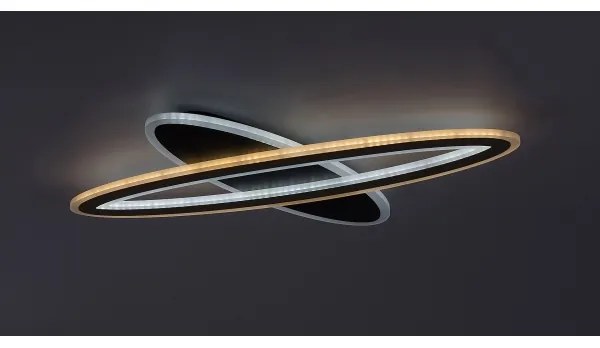 Rabalux 71313-LED Plafoniera dimmerabile TANELI 70W/230V 3000/4000/6000K nero+telecomando