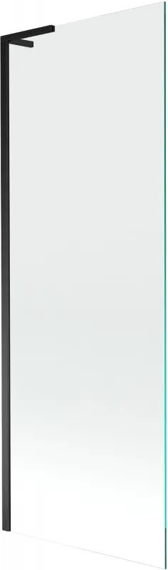 Mexen Next L paratia per vasca da bagno a 1 anta 70 x 150 cm, trasparente, nero - 895-070-000-03-00-70