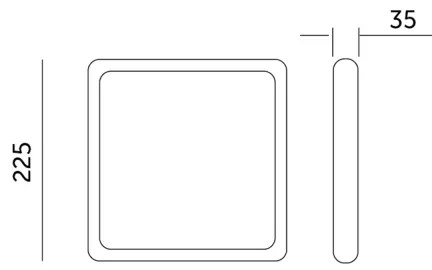 Plafoniera LED SIGARO SQUARE LED/18W/230V 4000K IP40