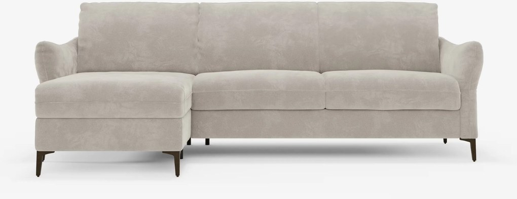 Dalia divano letto angolare con vano contenitore - materasso alto 18 cm in raffinato tessuto smacchiabile T30
