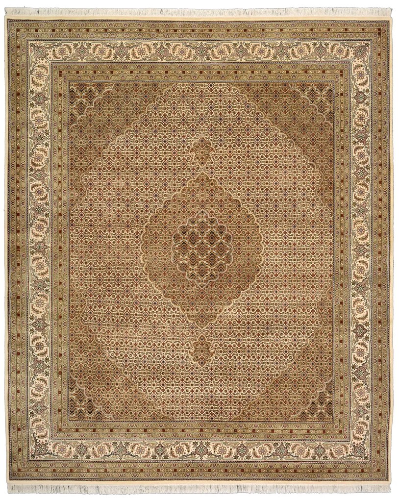 Tabriz Tappeto 260 x 310 Beige (Indian) Annodato A Mano