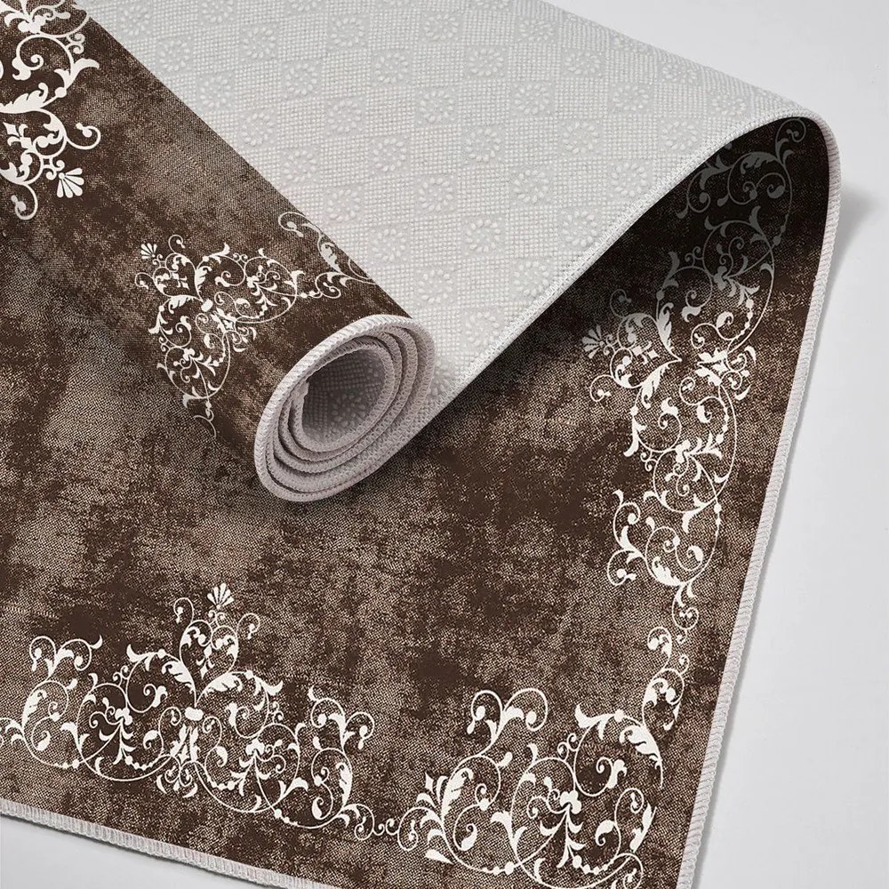 Set di tappetini per il bagno marroni 2 pz 60x100 cm – Foutastic