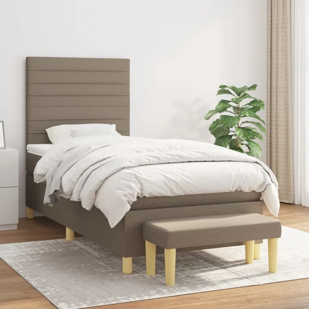 Giroletto A Molle Con Materasso Tortora 100x200 Cm İn Tessuto /
