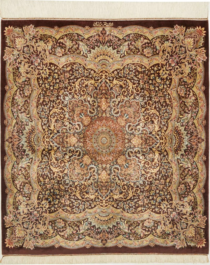 Ghom Tappeto persiano 110 x 100 (Iran) Annodato A Mano