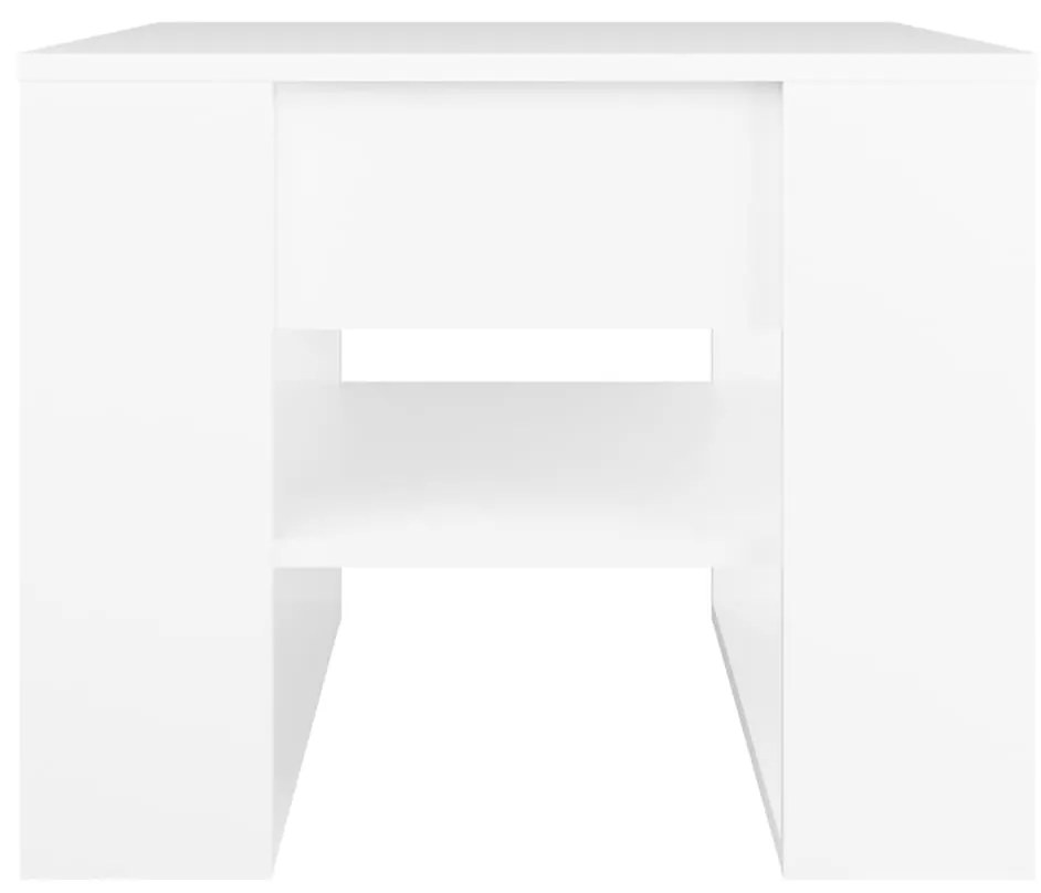 Tavolino da salotto bianco 55,5x55x45 cm in legno multistrato