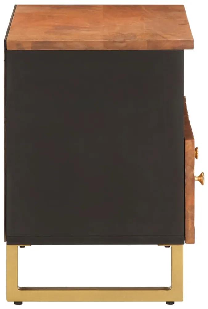 Mobile porta tv marrone e nero 70x33,5x46 cm in legno di mango