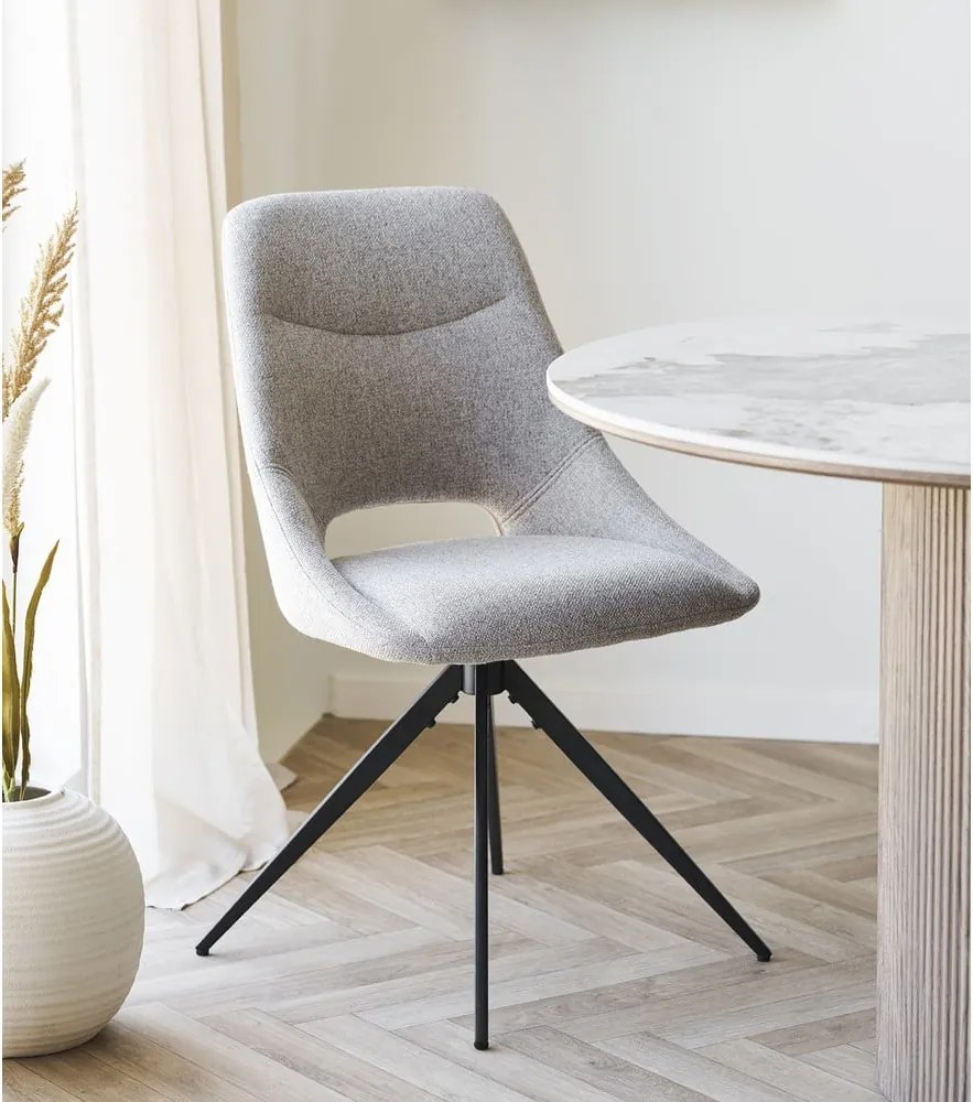 Sedia da pranzo beige in imbottito Dokka – House Nordic