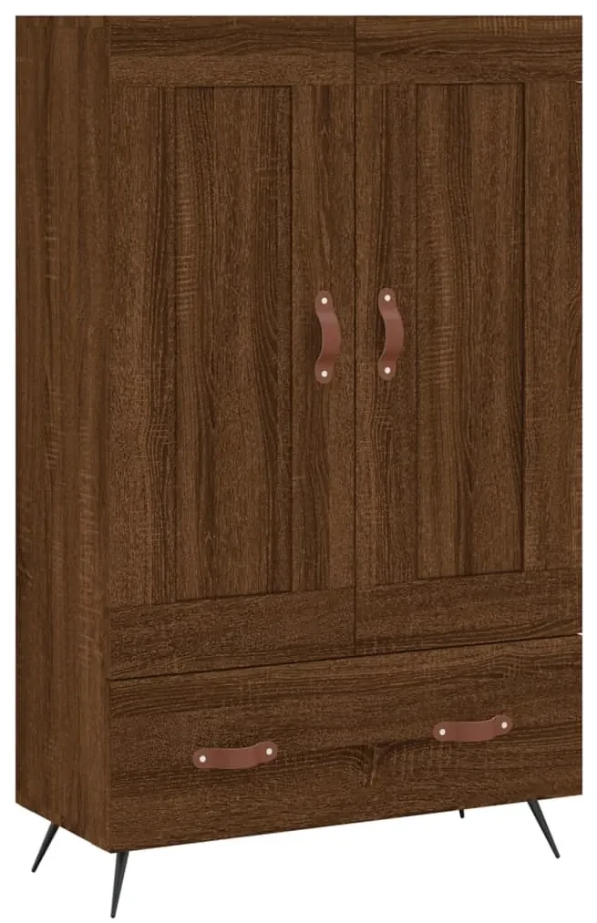 Credenza rovere marrone 69,5x31x115 cm in legno multistrato
